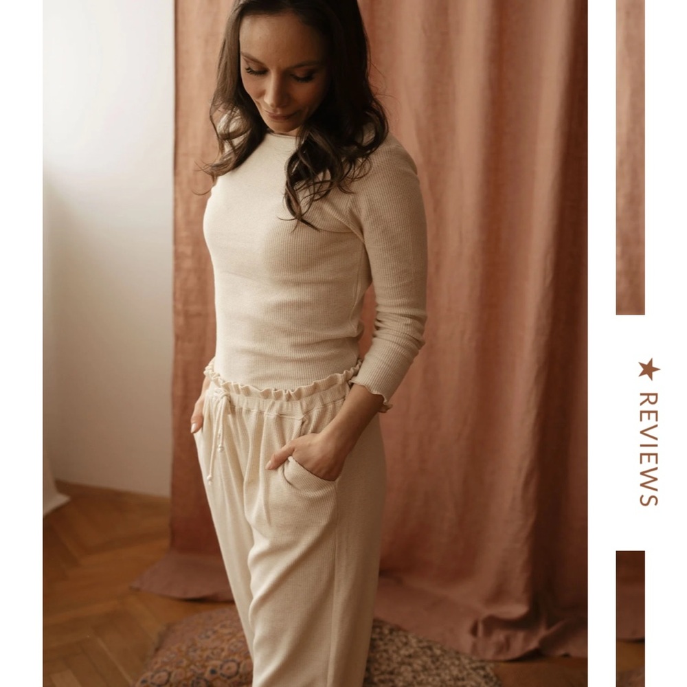 Evelin’s Cream Women's Loungewear with Kimono - size M